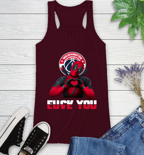 NBA Washington Wizards Deadpool Love You Fuck You Basketball Sports Racerback Tank 2