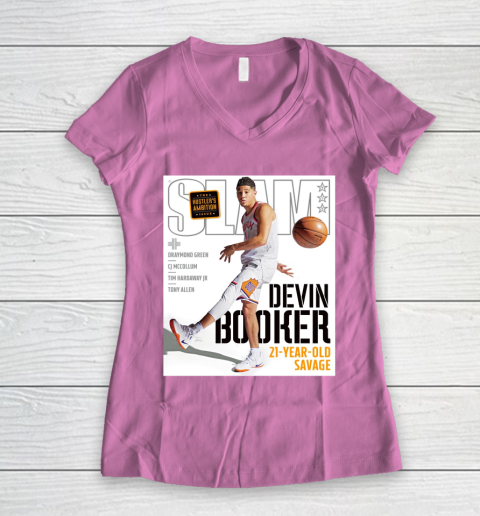 Devin Booker Slam Magazine Cover Phoenix Suns Women's V-Neck T-Shirt 8