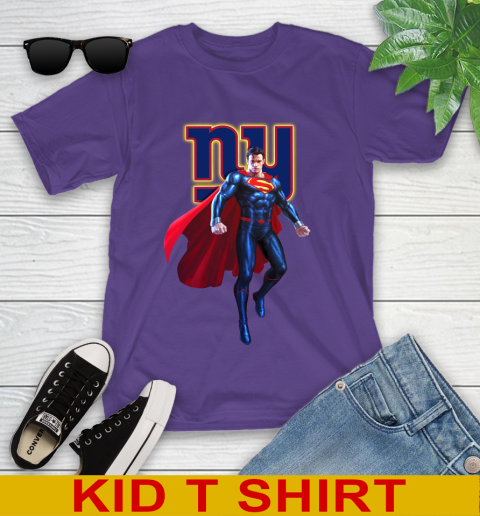 NFL Superman DC Sports Football New York Giants Youth T-Shirt 4