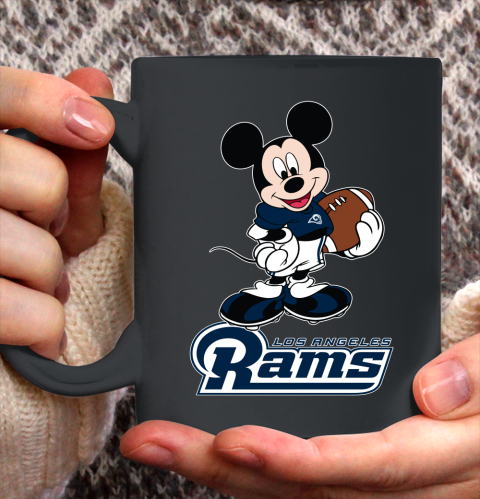 NFL Football Los Angeles Rams Cheerful Mickey Mouse Shirt Ceramic Mug 11oz