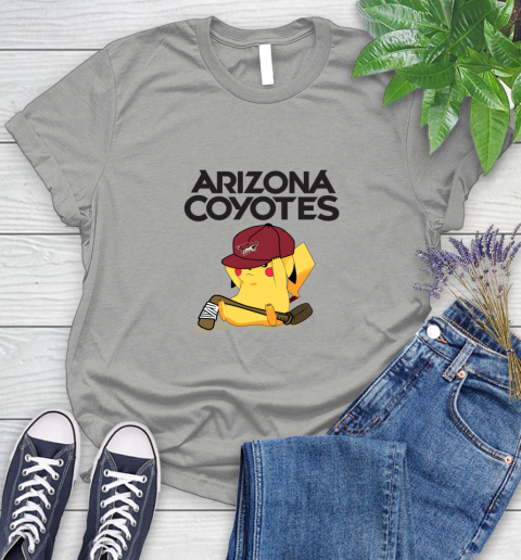 NHL Pikachu Hockey Sports Arizona Coyotes Women's T-Shirt 10