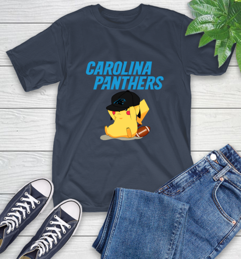 NFL Pikachu Football Sports Carolina Panthers T-Shirt 4