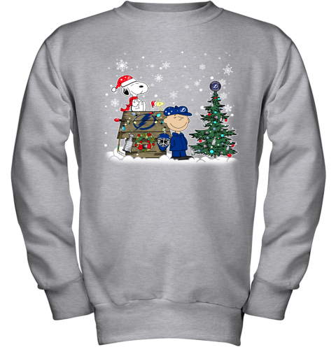 NHL Tampa Bay Lightning Snoopy Charlie Brown Woodstock Christmas Stanley Cup Hockey T Shirt yjrwnQOG7Nt youth sweatshirt 47 95 151514 front sport grey