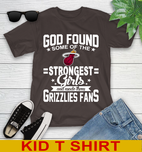 Memphis Grizzlies NBA Basketball God Found Some Of The Strongest Girls Adoring Fans Youth T-Shirt 6