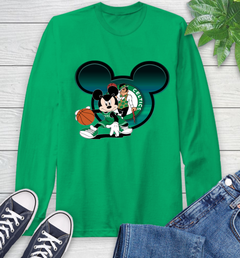 NBA Boston Celtics Mickey Mouse Disney Basketball Long Sleeve T-Shirt 7
