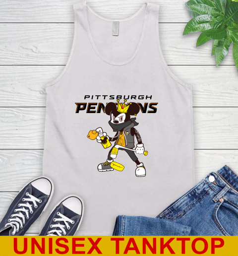 Pittsburgh Penguins NHL Hockey Mickey Peace Sign Sports Tank Top