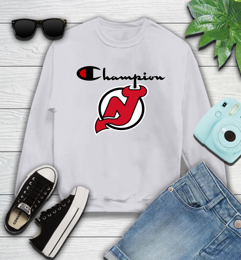 NHL Hockey New Jersey Devils Champion Shirt Youth Sweatshirt 2