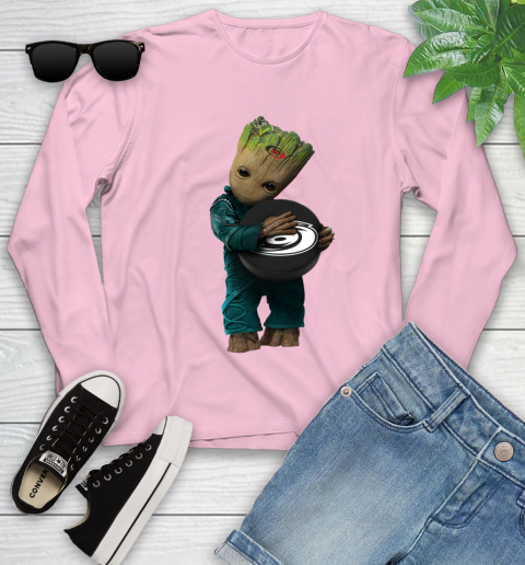 NHL Groot Guardians Of The Galaxy Hockey Sports Carolina Hurricanes Youth Long Sleeve 10