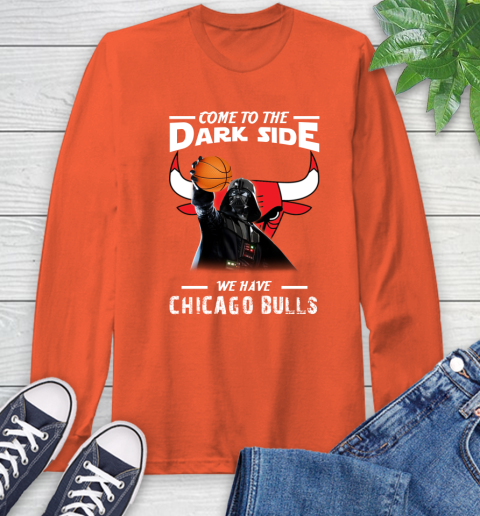 NBA Come To The Dark Side We Have Chicago Bulls Star Wars Darth Vader Basketball Long Sleeve T-Shirt 4