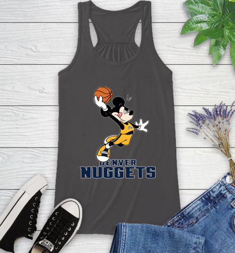 NBA Basketball Denver Nuggets Cheerful Mickey Mouse Shirt Racerback Tank 12