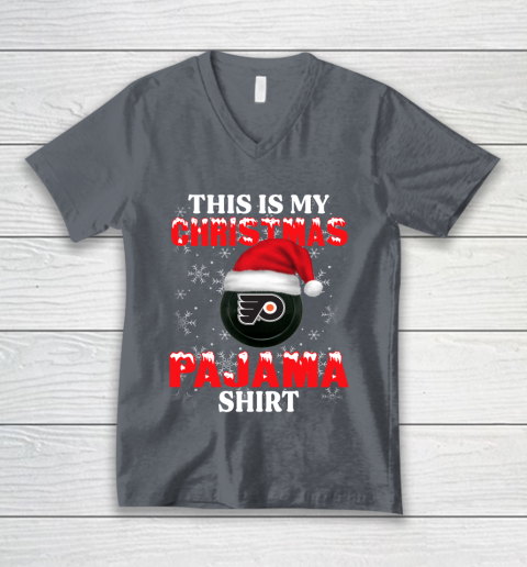 Philadelphia Flyers This Is My Christmas Pajama Shirt NHL V-Neck T-Shirt 4