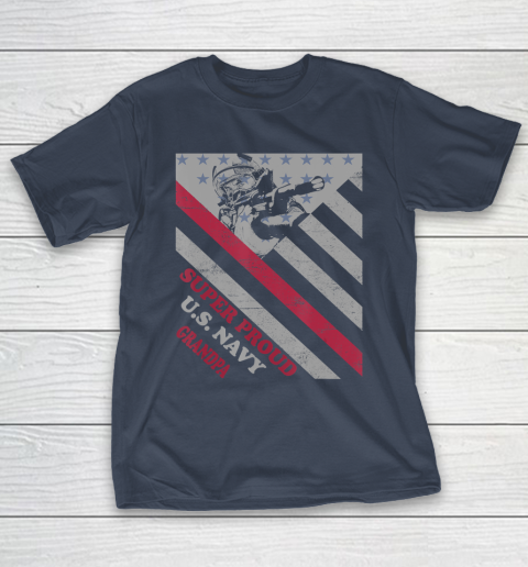GrandFather gift shirt Vintage Flag Veteran Super Proud U.S. Navy Grandpa lovers T Shirt T-Shirt 13