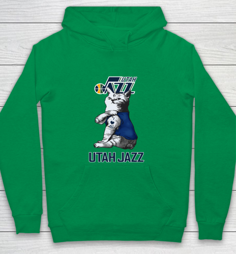NBA Basketball My Cat Loves Utah Jazz Youth Hoodie 4