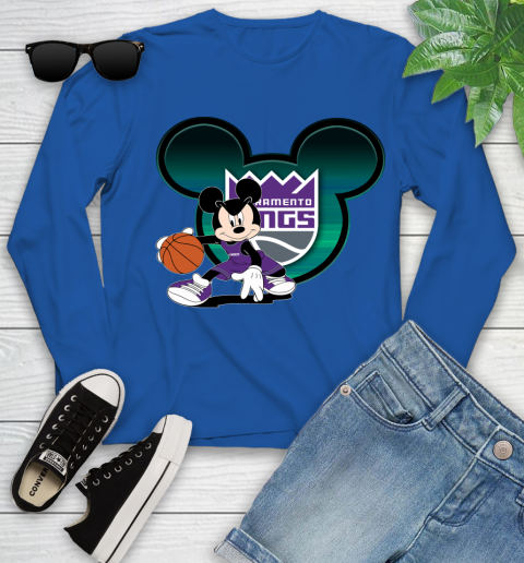 NBA Sacramento Kings Mickey Mouse Disney Basketball Youth Long Sleeve 9