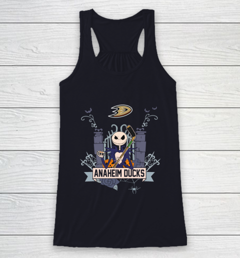 NHL Anaheim Ducks Hockey Jack Skellington Halloween Racerback Tank 7