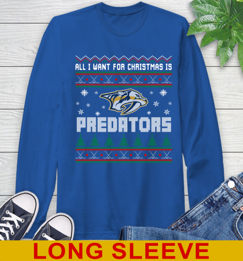 Nashville Predators NHL Hockey All I Want For Christmas Is My Team Sports 65