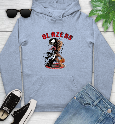 NBA Portland Trail Blazers Basketball Venom Groot Guardians Of The Galaxy Youth Hoodie 10