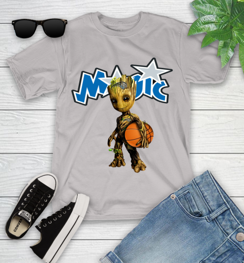 Orlando Magic NBA Basketball Groot Marvel Guardians Of The Galaxy Youth T-Shirt 12
