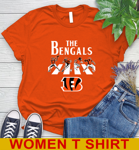 NFL Football Cincinnati Bengals The Beatles Rock Band Shirt Women's T-Shirt 3
