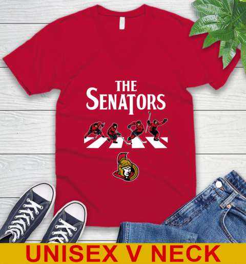 NHL Hockey Ottawa Senators The Beatles Rock Band Shirt V-Neck T-Shirt 6