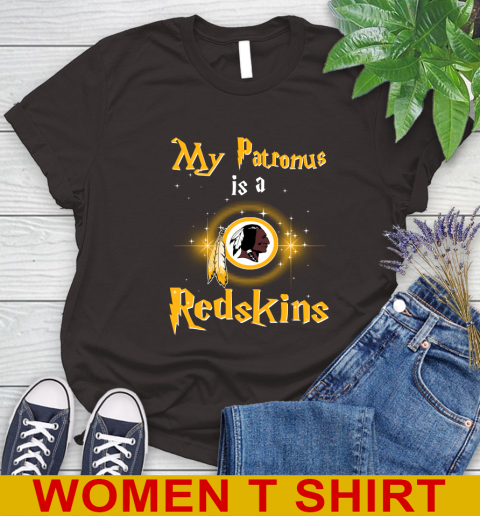 NFL Football Harry Potter My Patronus Is A Washington Redskins Women's T-Shirt 9
