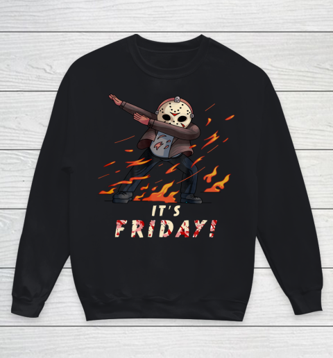 It's Friday 13th Funny Halloween Horror Jason Youth Sweatshirt