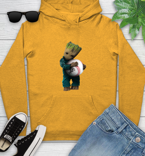 MLB Groot Guardians Of The Galaxy Baseball Sports Chicago White Sox Youth Hoodie 3