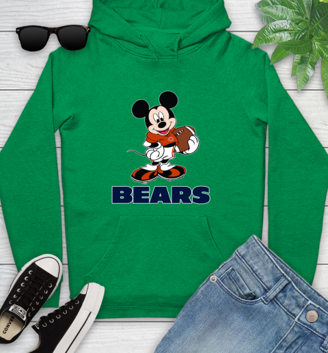 NFL Football Chicago Bears Cheerful Mickey Mouse Shirt Youth Hoodie 7