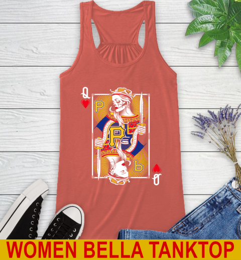 MLB Baseball Pittsburgh Pirates The Queen Of Hearts Card Shirt Racerback Tank 3