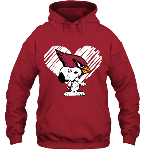 twlw happy christmas with arizona cardinals snoopy hoodie 23 front red