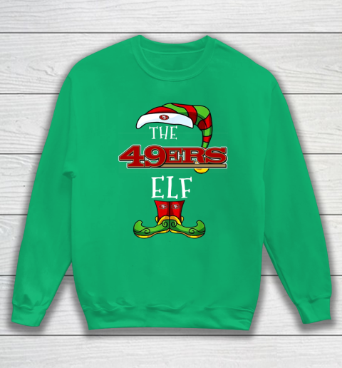 San Francisco 49ers Christmas ELF Funny NFL Sweatshirt 5