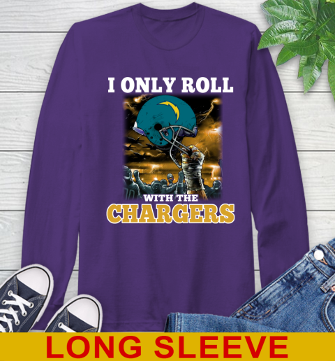 Los Angeles Chargers NFL Football I Only Roll With My Team Sports Long Sleeve T-Shirt 5