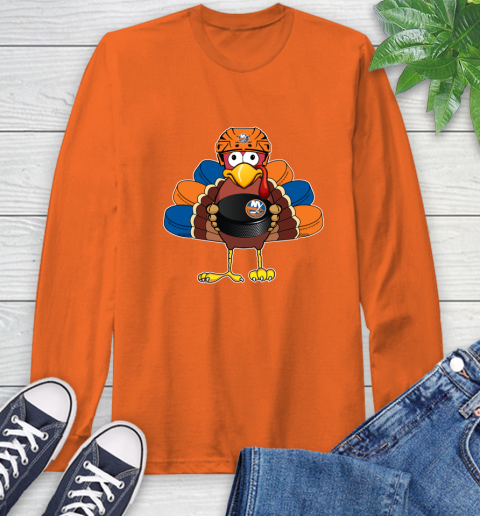 New York Islanders Turkey Thanksgiving Day Long Sleeve T-Shirt 5