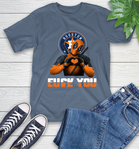 MLB Houston Astros Deadpool Love You Fuck You Baseball Sports T-Shirt 8