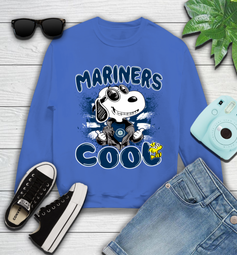 MLB Baseball Seattle Mariners Cool Snoopy Shirt Youth Sweatshirt 5