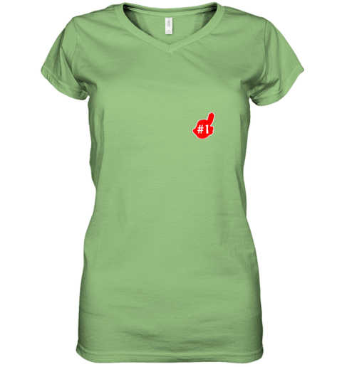 t0lo 1 cleveland hometown indian tribe vintage baseball fans women v neck t shirt 39 front lime