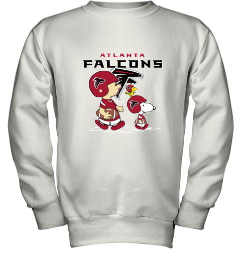 Atlanta Falcons Let's Play Football Together Snoopy NFL Youth Sweatshirt