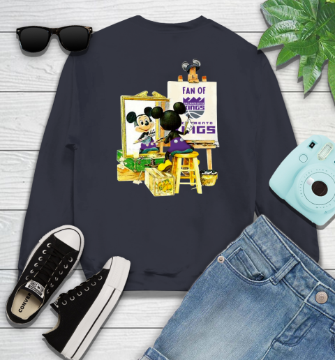 NBA Basketball Sacramento Kings Mickey Drawing Shirt 107