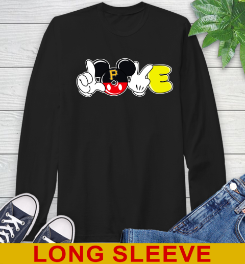 Pittsburgh Pirates MLB Baseball Love Mickey Disney Sports Long Sleeve T-Shirt 2