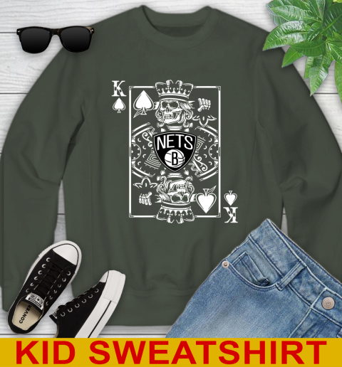 Brooklyn Nets NBA Basketball The King Of Spades Death Cards Shirt Youth Sweatshirt 8