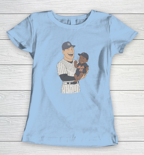 Yankees Holding Crying Mets Baby Women's T-Shirt 4