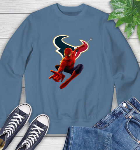 NFL Spider Man Avengers Endgame Football Houston Texans Sweatshirt 7