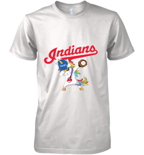 Hip Hop Dabbing Unicorn Flippin Love Cleveland Indians Premium Men's T-Shirt