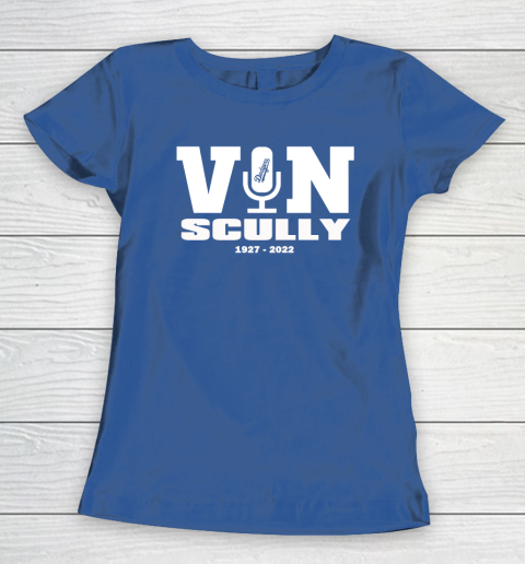 Vin Scully Microphone 1927 2022 Women's T-Shirt 6