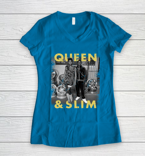 Queen and Slim Poster Women's V-Neck T-Shirt 5