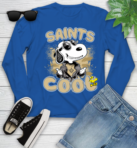 NFL Football New Orleans Saints Cool Snoopy Shirt Youth Long Sleeve 9