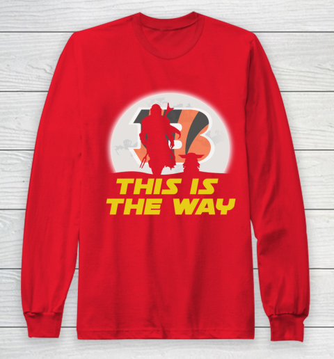 Cincinnati Bengals NFL Football Star Wars Yoda And Mandalorian This Is The Way Long Sleeve T-Shirt 7