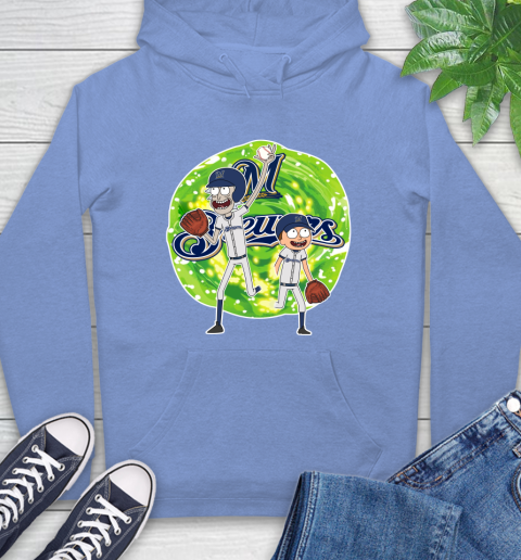 MLB Milwaukee Brewers Rick And Morty Baseball Sports Hoodie 11