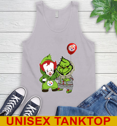 Pittsburgh Steelers Baby Pennywise Grinch Christmas NFL Football Tank Top 4