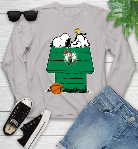 Boston Celtics NBA Basketball Snoopy Woodstock The Peanuts Movie Youth Long Sleeve 12